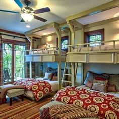 Kids will love having slumber parties in their bunkroom. | 31 Insanely Clever Remodeling Ideas For Your New Home