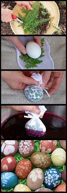 DIY organic egg designs #tutorial #how-to #Easter #Spring